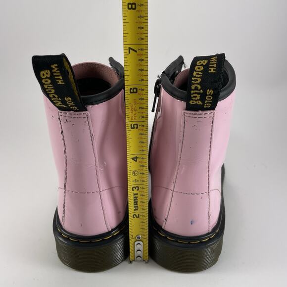 Dr. Martens Doc 1460 J Combat Boots Kids Youth Toddler Size 2 Pink Patent - Picture 5 of 11